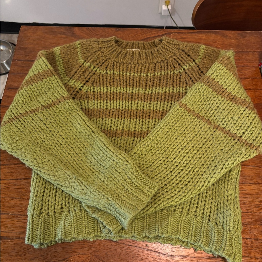 Paloma Wool Olive and Brown Knit Sweater